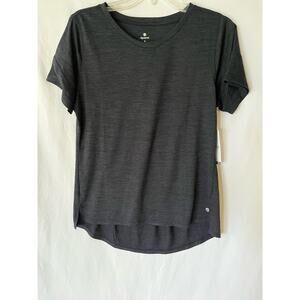 Apana Women's Short Sleeve Scoop Neck T-Shirt Black Small Casual Activewear Yoga